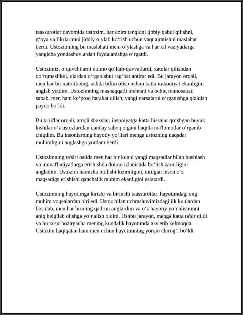 USTOZIM - HAYOTIM CHIROG'I 4