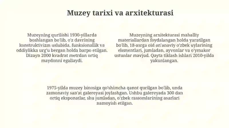 Muzeyga sayohat muzey haqida malumotlar 4