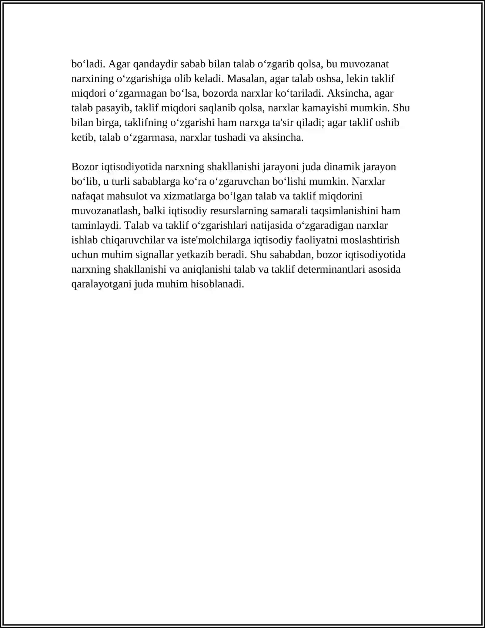 BOZOR IQTISODIYOTIDA NARXNING SHAKILLANISHI 4