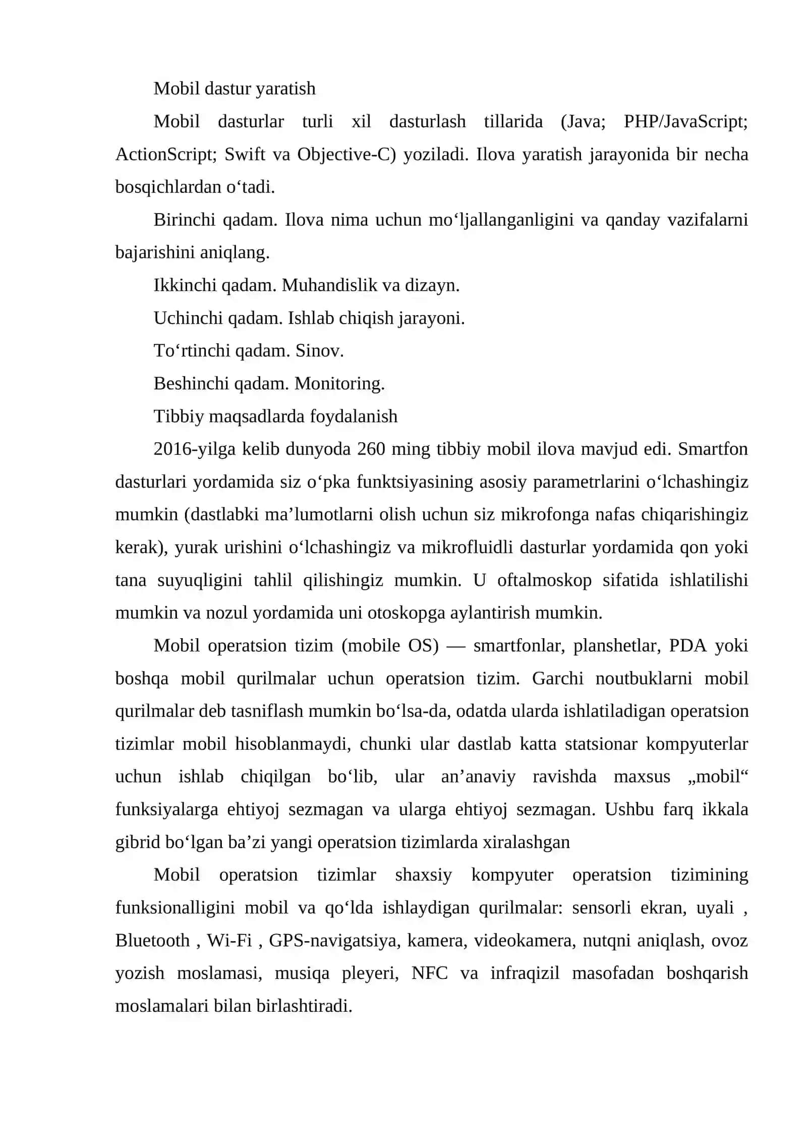 MOBIL PLATFORMALAR VA ULARNING TURLARI (ANDROID, IOS, CROSS-PLATFORM) 4