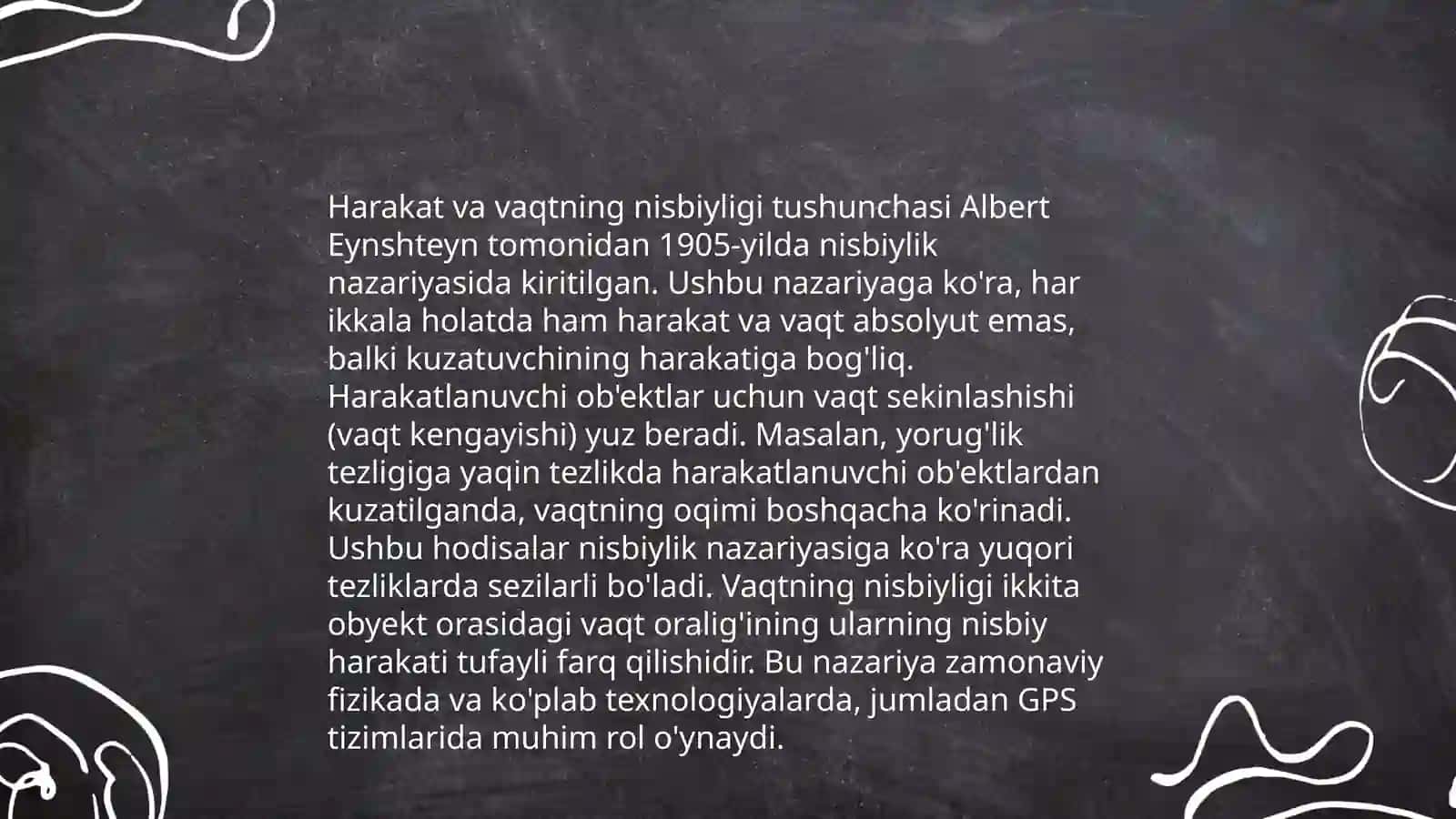 Nisbiylik nazariyasi elemetlari 4