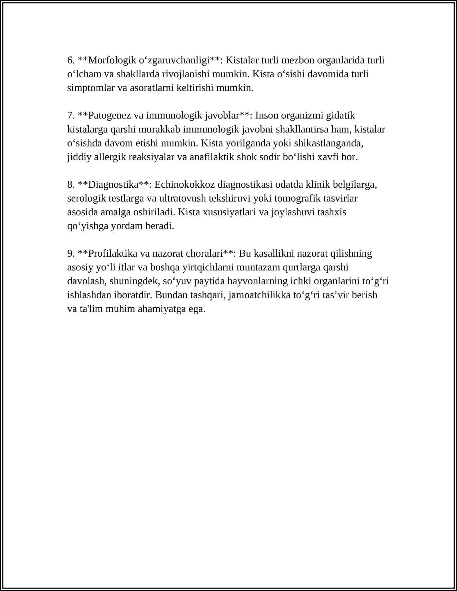 EXINOKOKK-ECHINOCOCCUS GRANULOSUSLARNING TUZILISHINI ÒRGANISH 4
