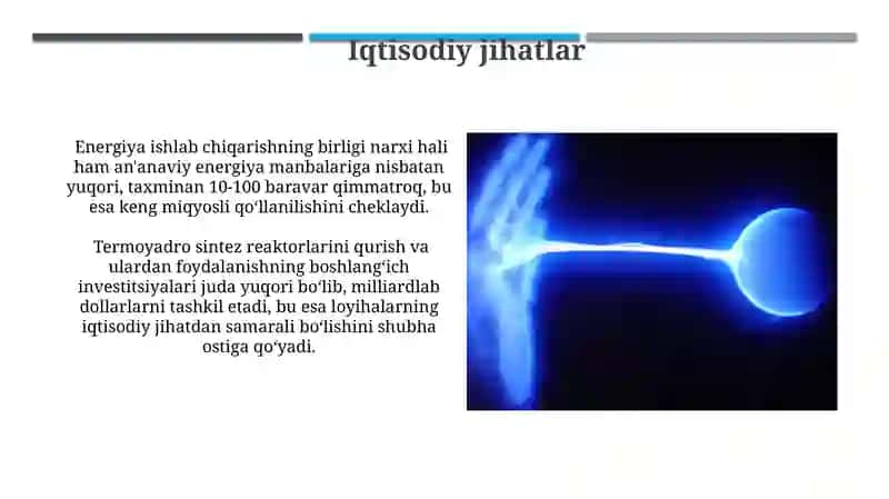 Termoyadro sintez reaksiyalarini boshqarish muammosi 4