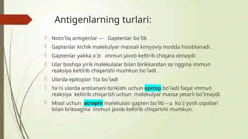 Immunitet. Antitana va Antitoksinlar 4