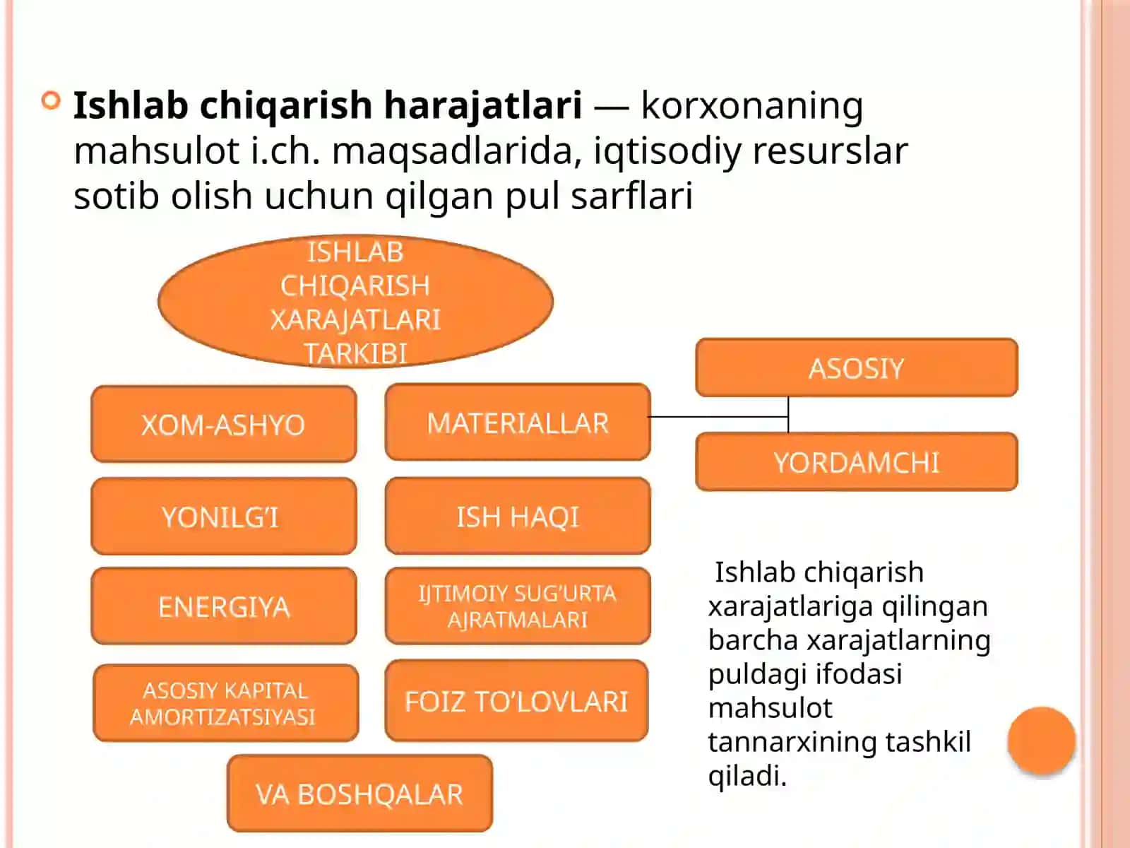 ISHLAB CHIQARISH XARAJATLARINI HISOBLASH 4