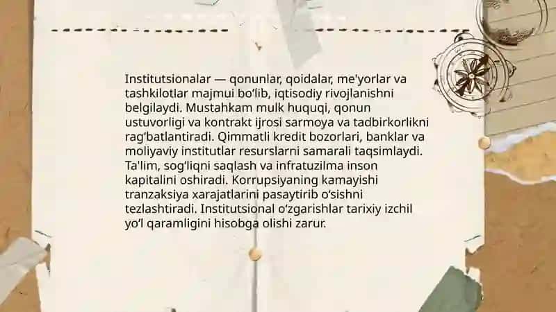 Institutsionalizm yo'nalishi mohiyati va ahamiyati 4