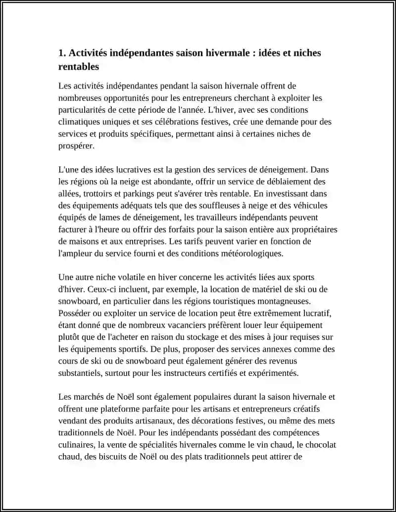 TRAVAIL INDEPENDANT 4
