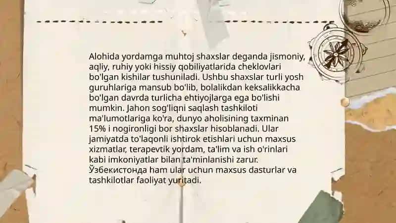 Alohida yordamga muhtoj shaxslarni inklyuziv ta'lim konsepsiyasining mohiyati 4