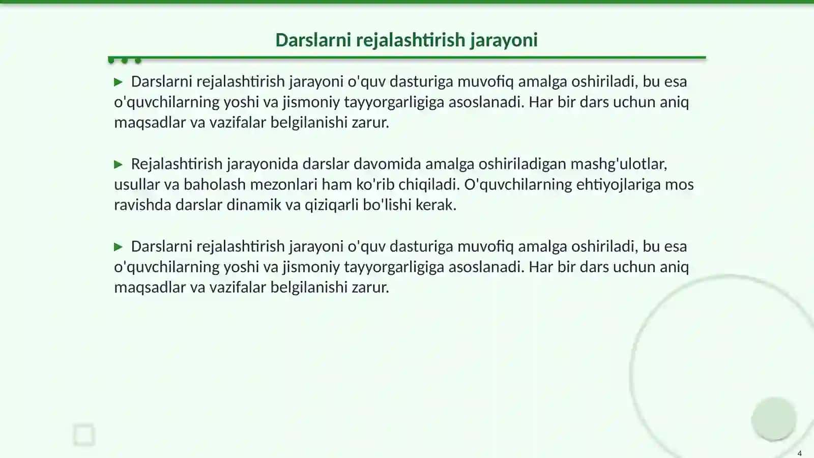 Gimnastika darslarini tashkil qilish va oʻtkazish 4