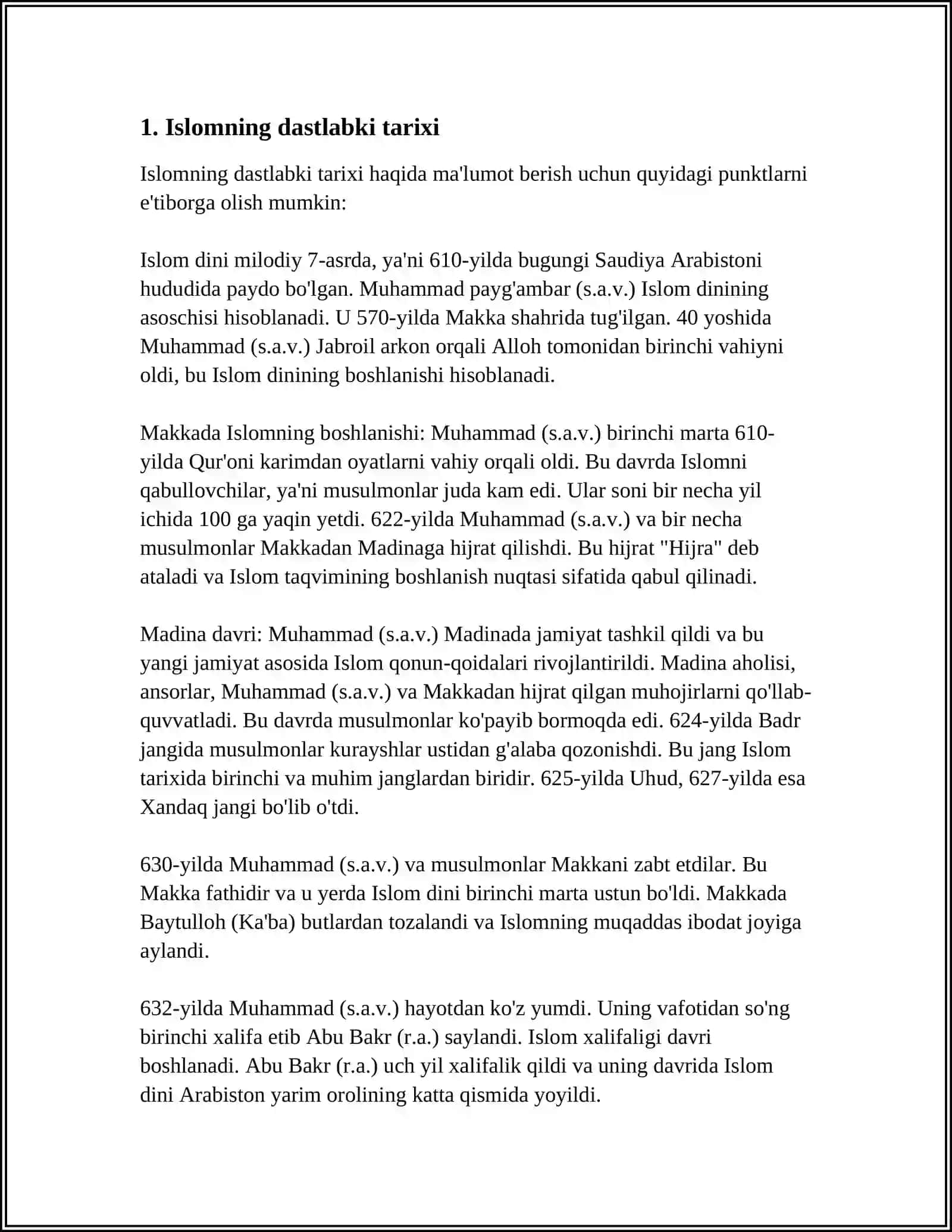 ISLOM OQIMLARI VA YO‘NALISHLARINING PAYDO BO’LISHI SABABLARI, EʼTIQODIDAGI BO‘LINISHLARNING SABABLARI VA OQIBATLARI 4