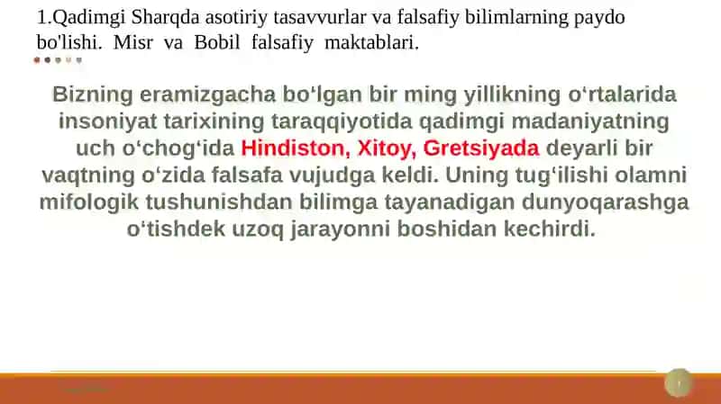 Sharq falsafasining mohiyati va ijtimoiy taraqqiyotdagi roli. 4