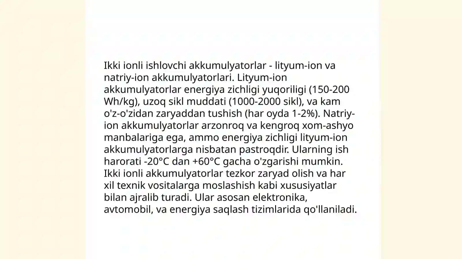 Ion tashib va ion tashimasdan ishlaydigan akumulyatorlar 4