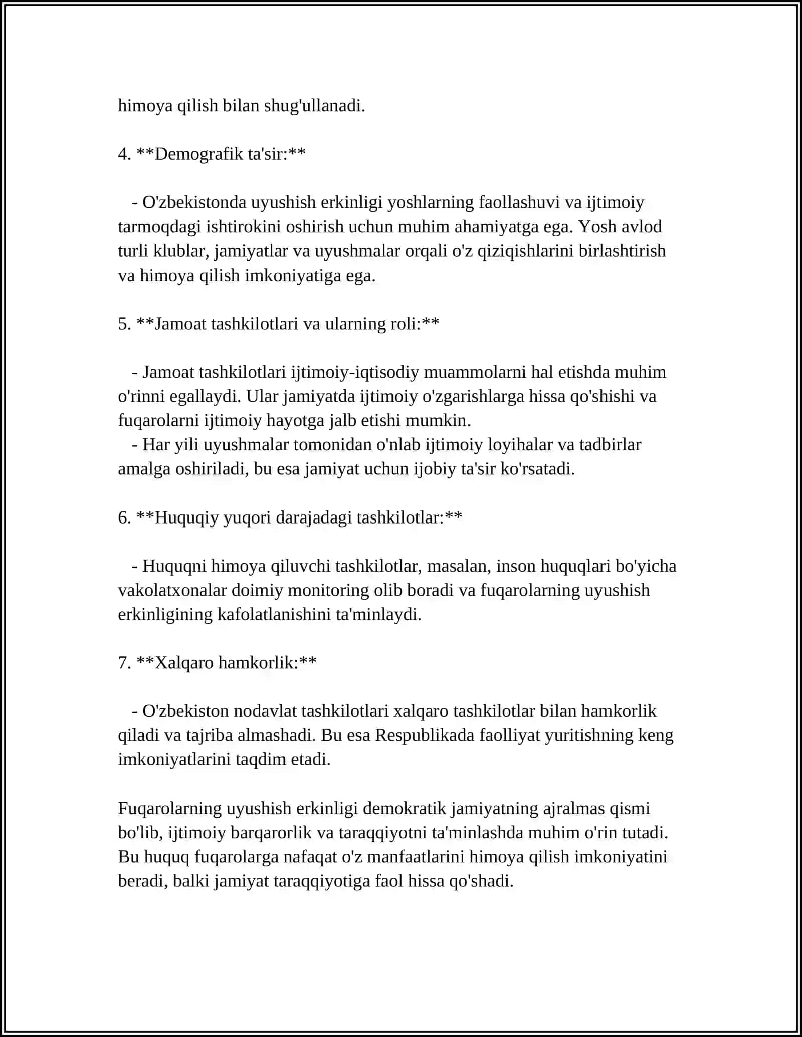 FUQAROLARNING JAMOAT BIRLASHMALARIGA UYUSHISH VA OMMAVIY HARAKATLARDA ISHTIROK ETISH HUQUQI 4