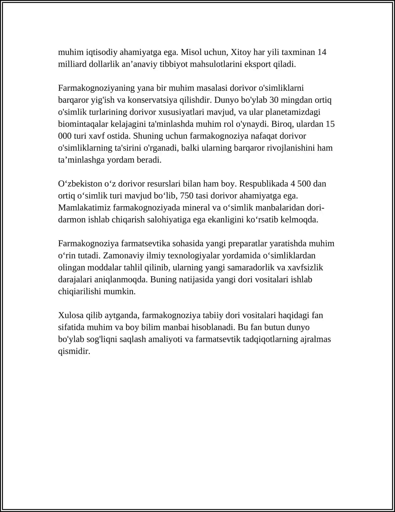 Farmakognoziya va farmasevtik kimyo fanining mohiyati 4