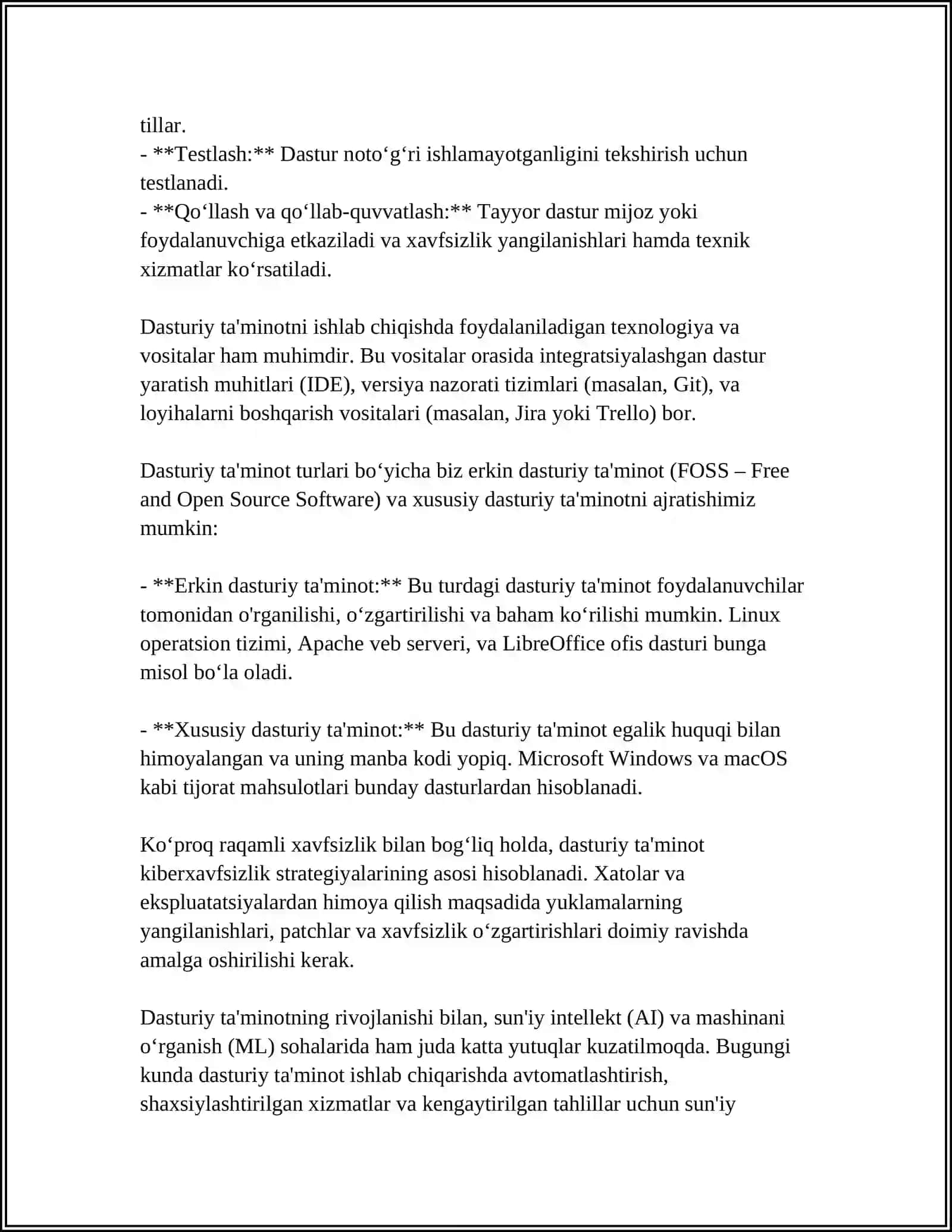 KOMPYUTERLARNING DASTURIY TA'MINOTI, INTERFEYS OPERATSION SISTEMA VA UNI TASHKIL ETUVCHI WINDOWS OPERATSION SISTEMASI 4