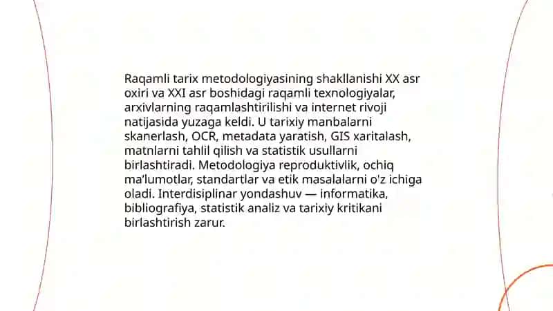 Raqamli tarix fanining shakllanishi va taraqqiyoti 4