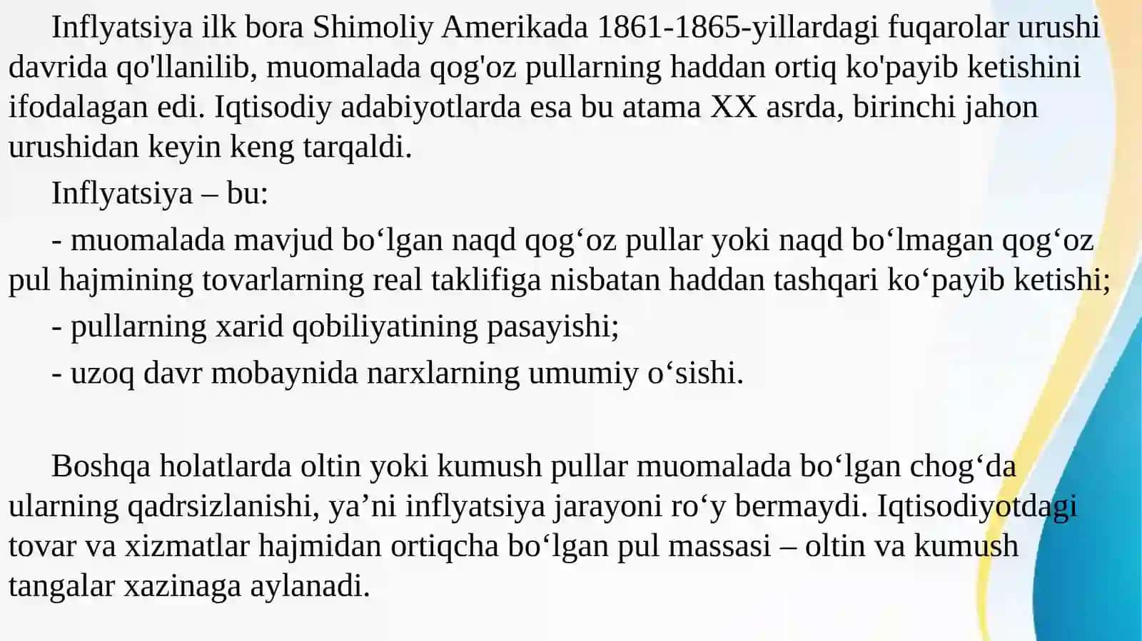 Inflyatsiya va aksilinflyatsiya siyosati. 4