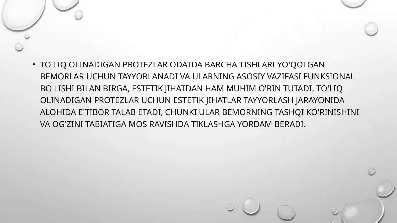 Umumiy amaliyot shifokor-stomatologining an’anaviy, raqamli texnologiyalar usullarini bilishi va sun’iy intellektdan to’liq olinadigan tish protezlarini tayyorlashning estetik jihatlarini bilishi 4
