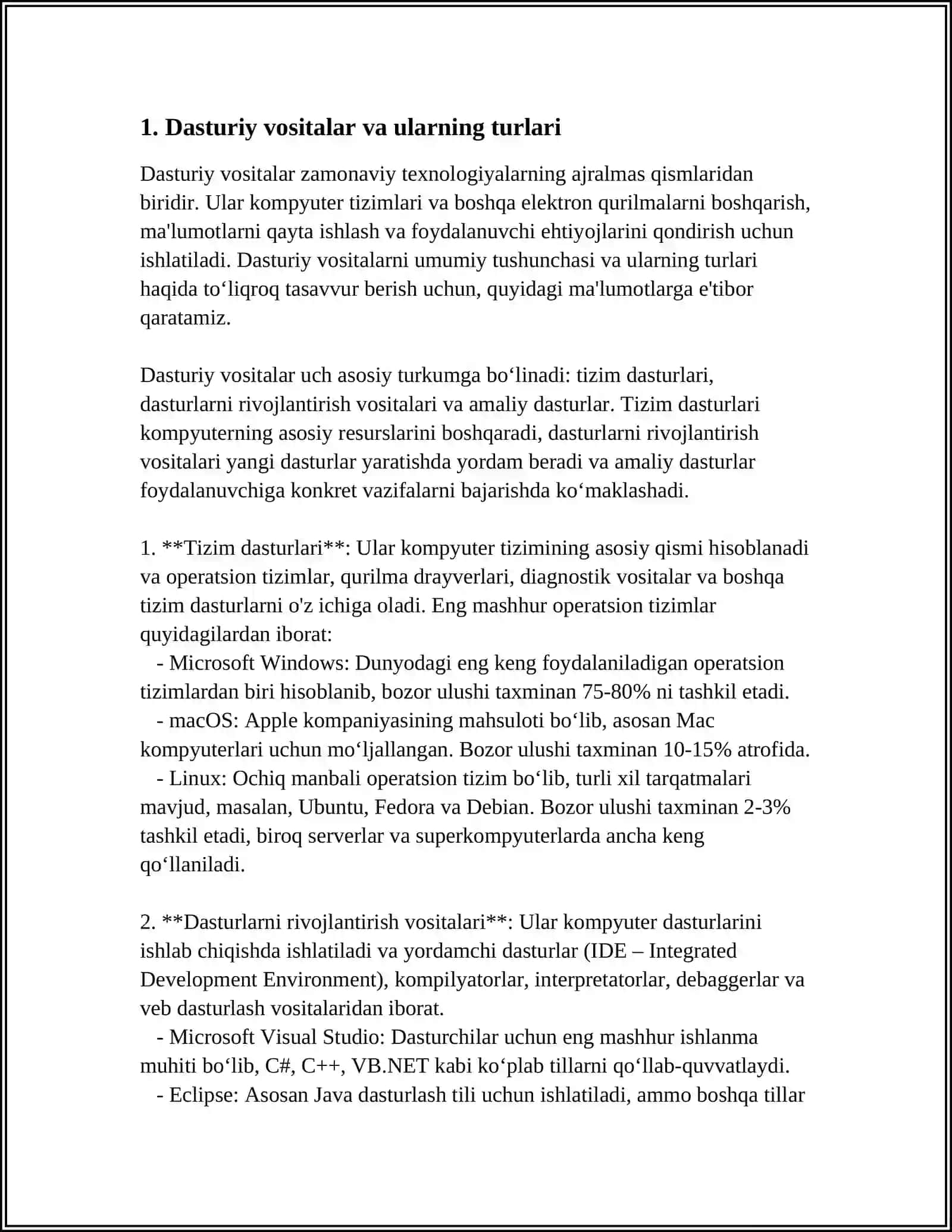 DASTURIY VOSITALAR VA ULARNING TASNIFI 4