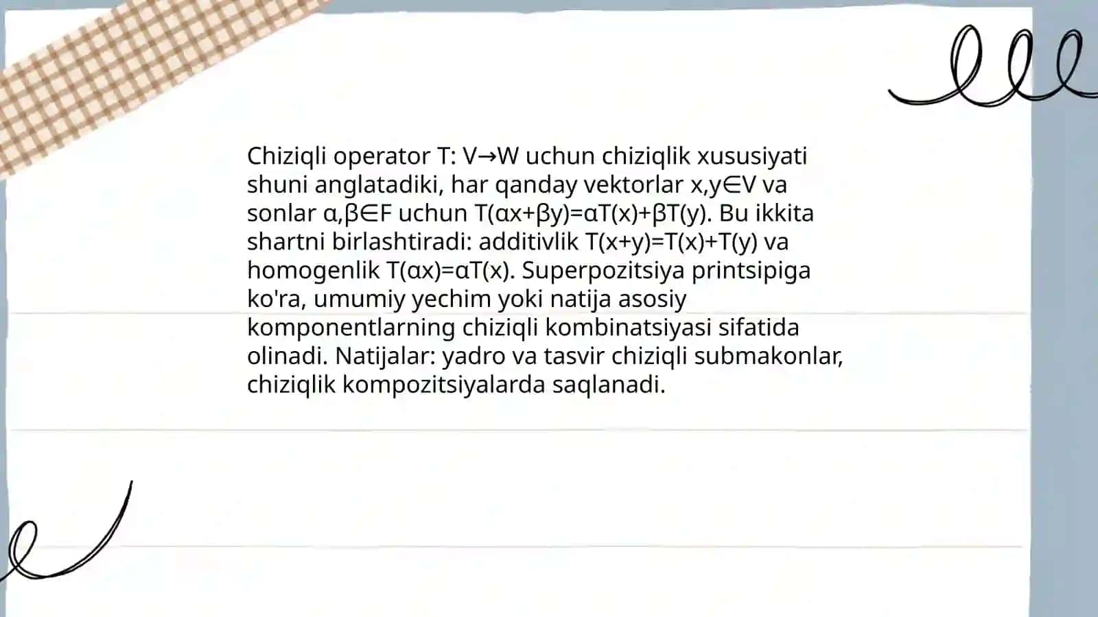Chiziqli operatorlar 4