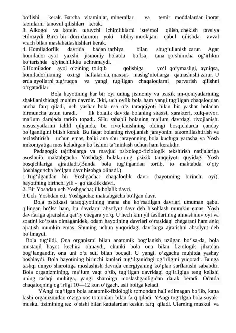 Prenatal va chaqaloqlik davridagi psixofiziologik xususiyatlar 4