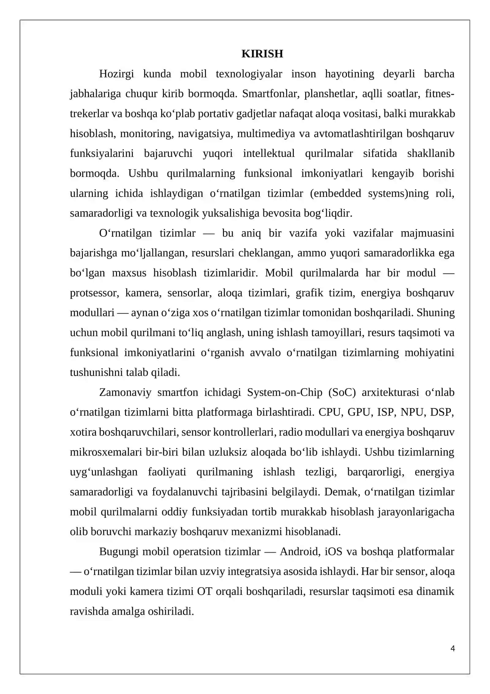 Mobil Qurilmalarda O'rnatilgan Tizimlarning Qo'llanishi 4