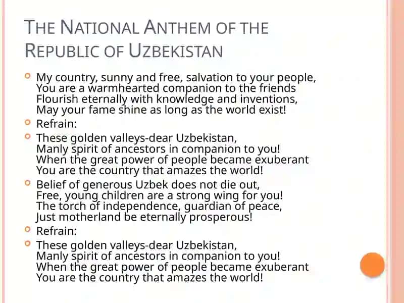 Symbols of Uzbekistan and England 4
