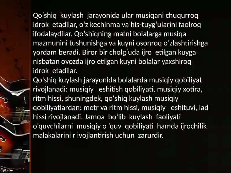 Maktabgacha ta’lim ta'shkilotlarida musiqa cholg’u asboblarini o’rgatish 4