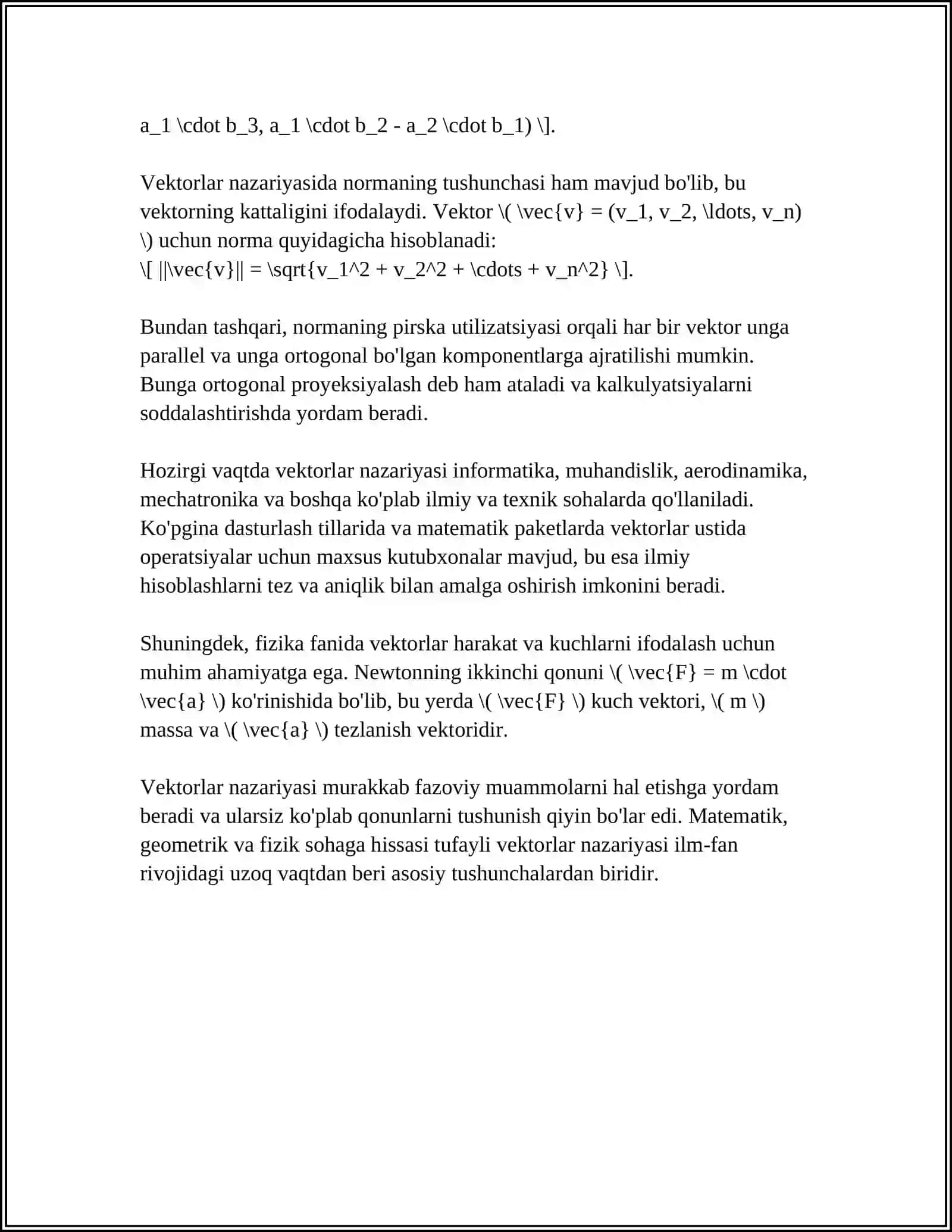CHIZIQLI ALGEBRA VA ANALITIK GEOMETRIYA 4