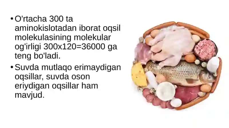 Oqsillarning xossalari 4