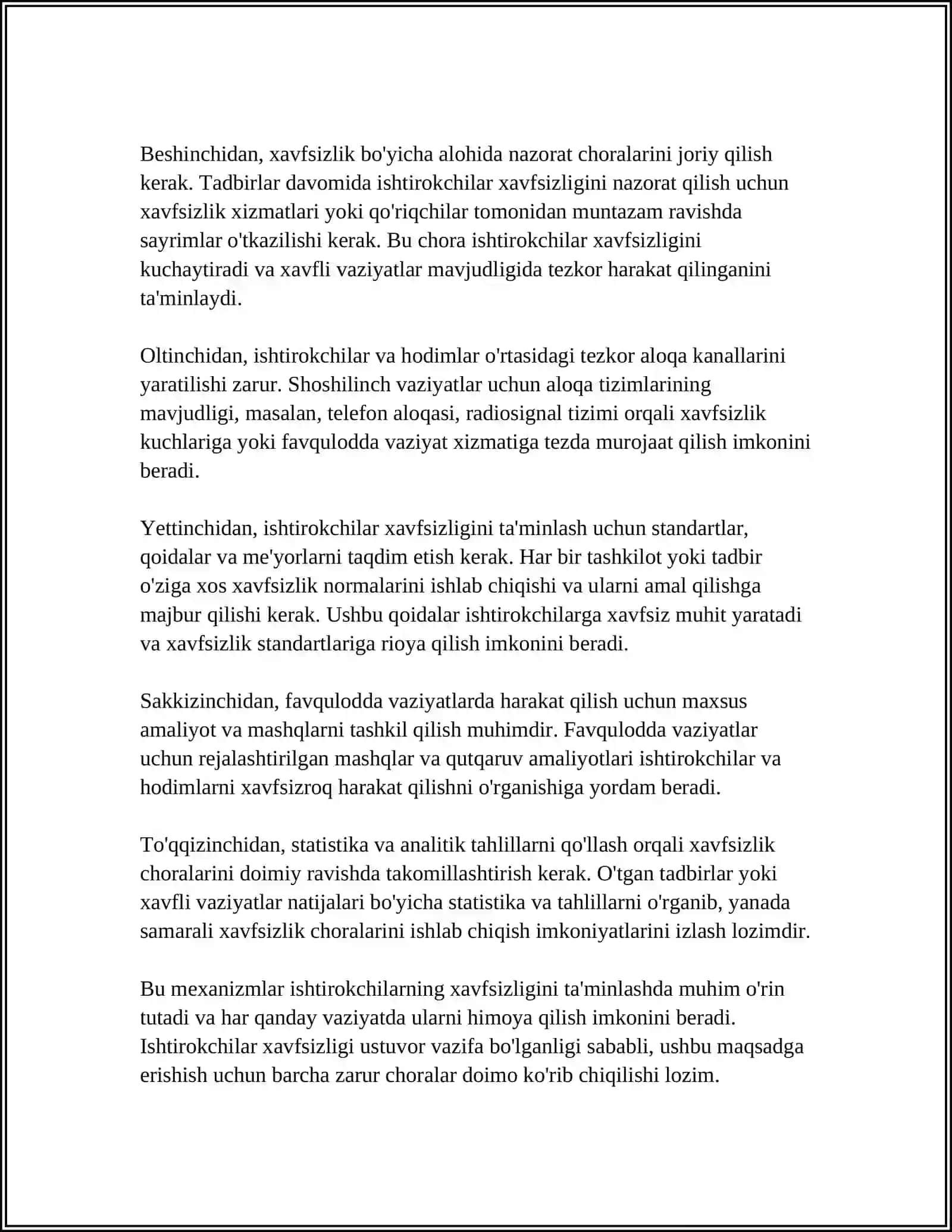 Mavzu: PROTSES ISHTIRIKCHILARINING XAFSIZLIGINI TAMINLSH.SURISHTIRUV DASTLABKI TERGOV VA SUDDA PROSESSUAL MAJBURYATLAR HAMDA TARTIBNI BUZGANLIK UCHUN JAVOBGARLIK 4