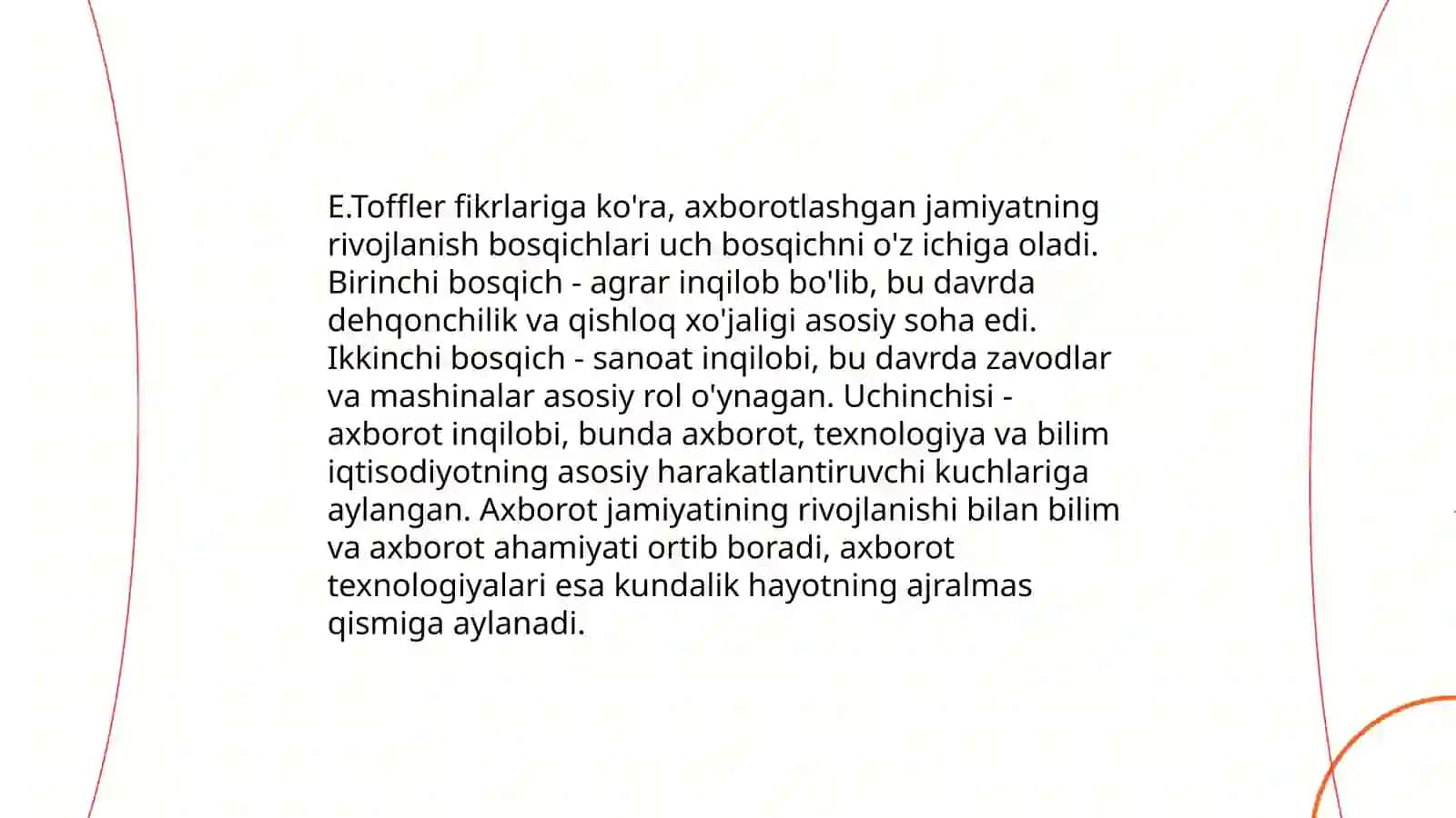Axborotlashgan jamiyat va uning istiqbollari 4