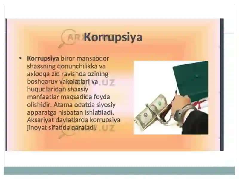 O‘zbekistonning korrupsiyaga qarshi kurash siyosati 4
