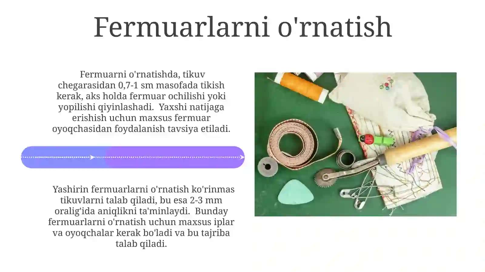 Mato'lardan turli buyumlar tikish texnologiyalari 4
