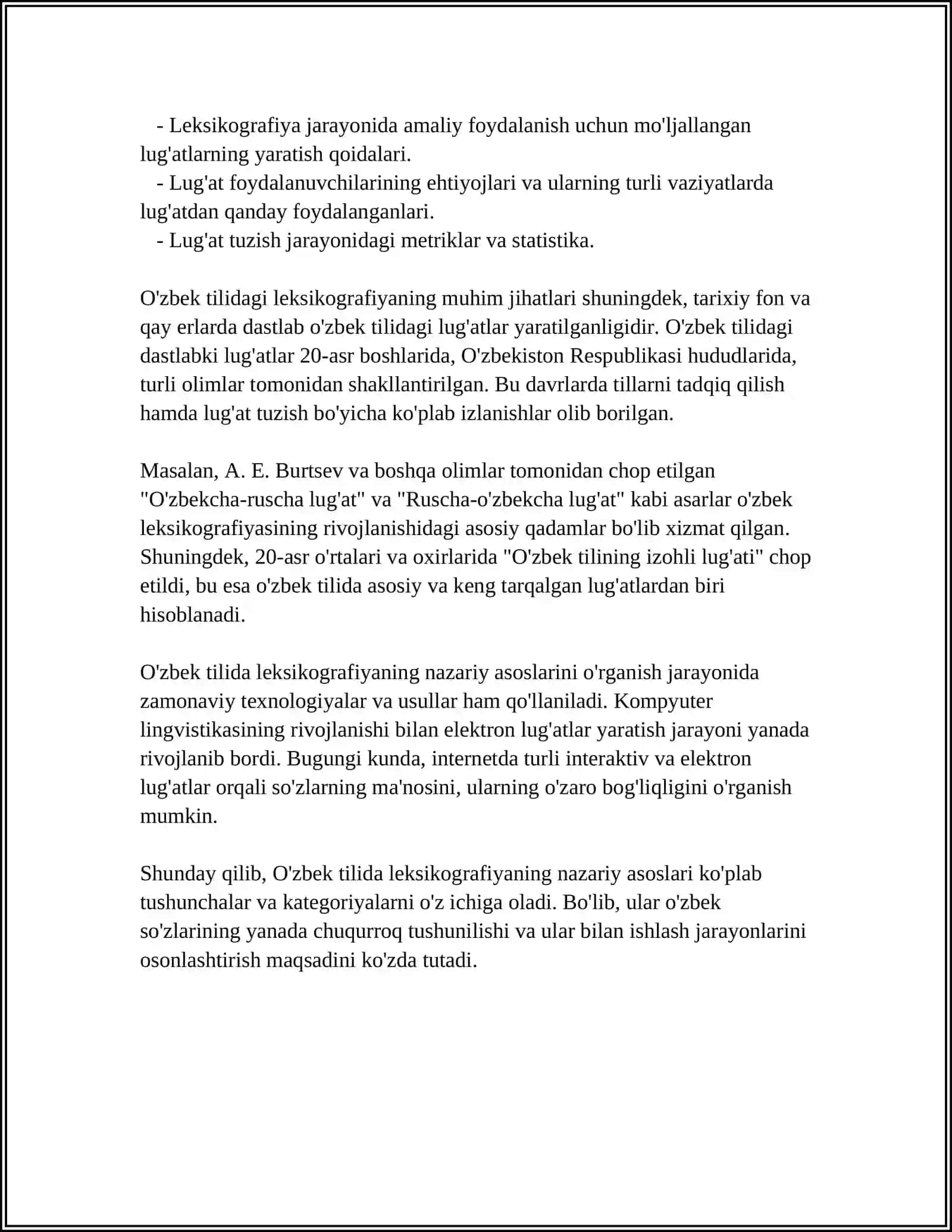 OʻZBEK LEKSIKOGRAFIYASI. SOHAVIY TERMINLARNI QO'LLASH USULLARI 4