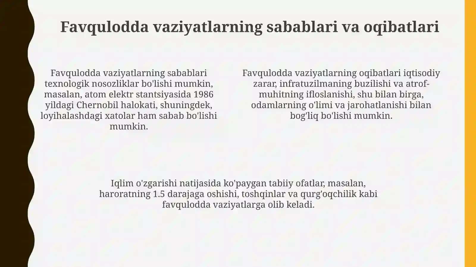 Favqulodda vaziyatlarning tasnifi va turlari 4