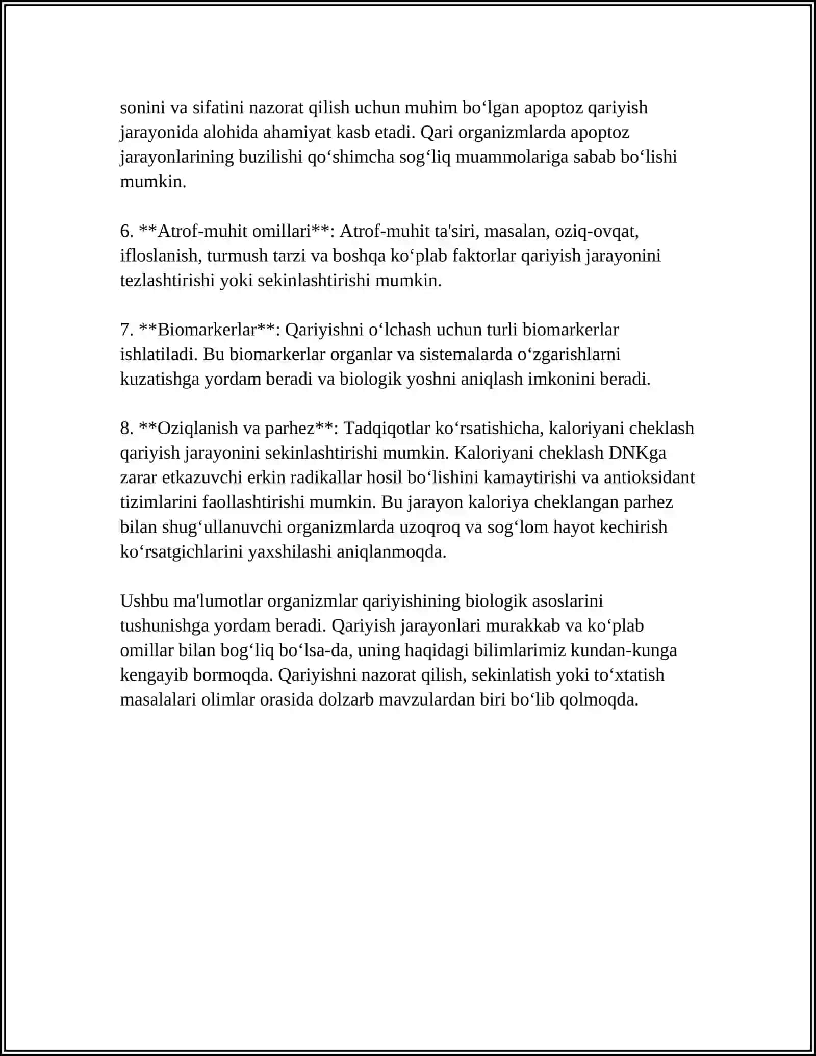 ORGANIZM YOSHGA BOGʻLIQ OʻZGARISHI NUR DIAGNOSTIKASI 4