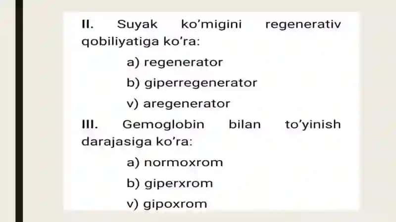 Qon yaratishning buzilishi oqibatida yuzaga keluvchi anemiyalar 4