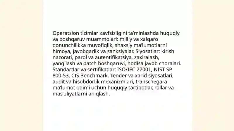 Operatsion tizimlar havfsizligini ta'minlash 4