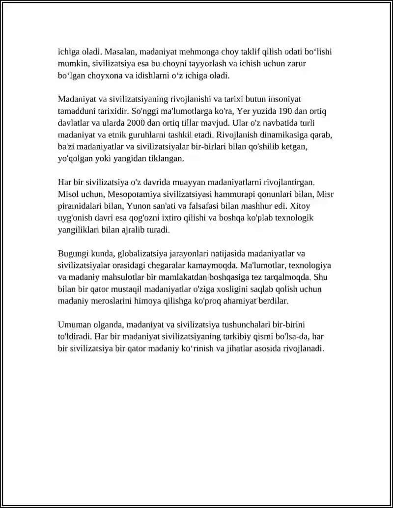DUNYO XALQLARI MADANIYATIDAGI UMUMIYLIK VA FARQLAR 4