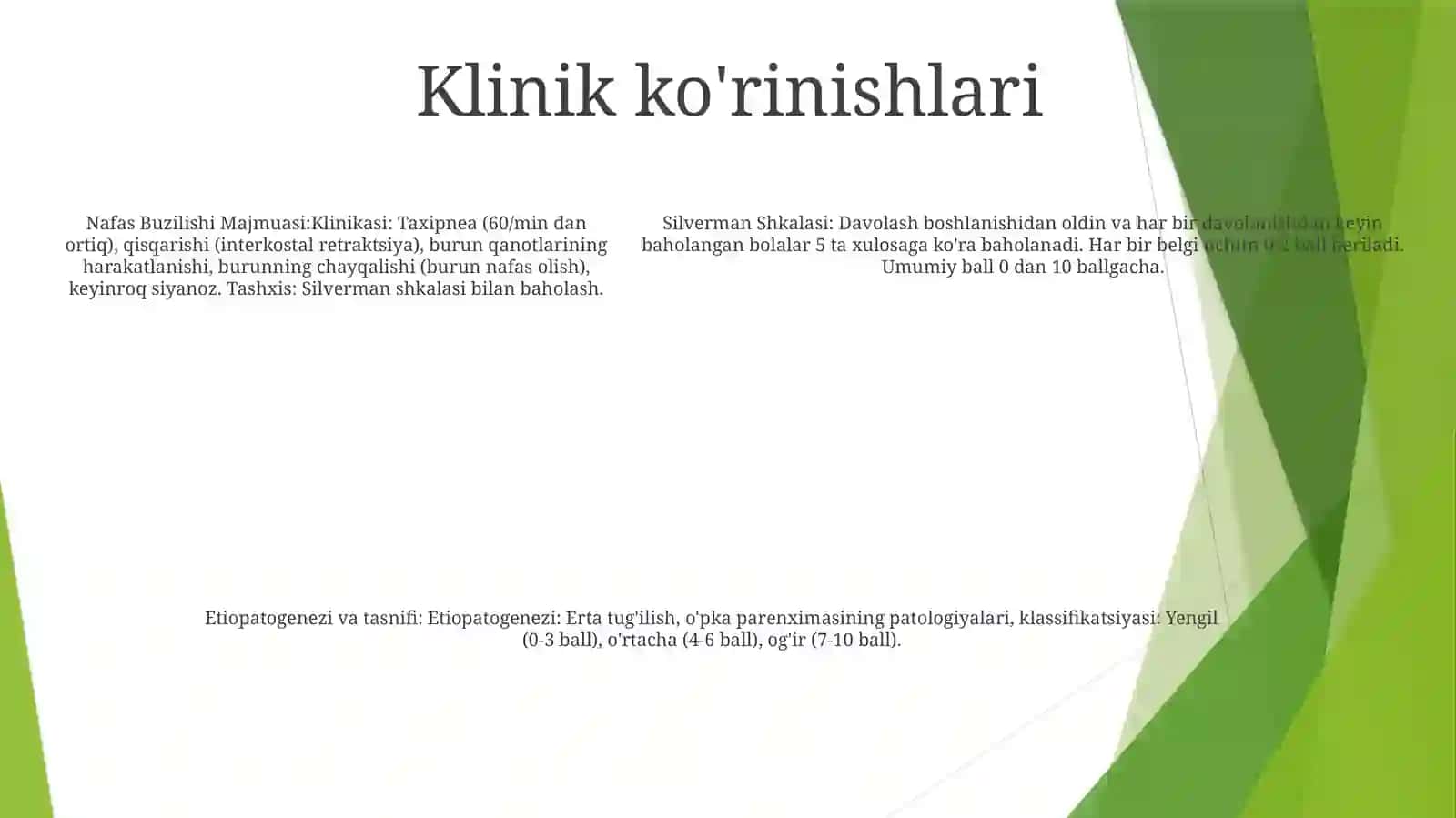 Yangi Tuĝilgan Chaqaloqlarda Nafas Buzilishi Majmuasi 4