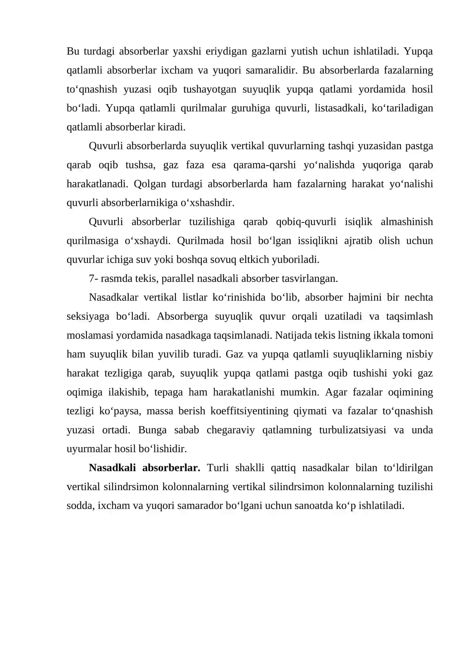 Sorbsiya jarayonlarining texnik tizimlari ishonchliligi 4