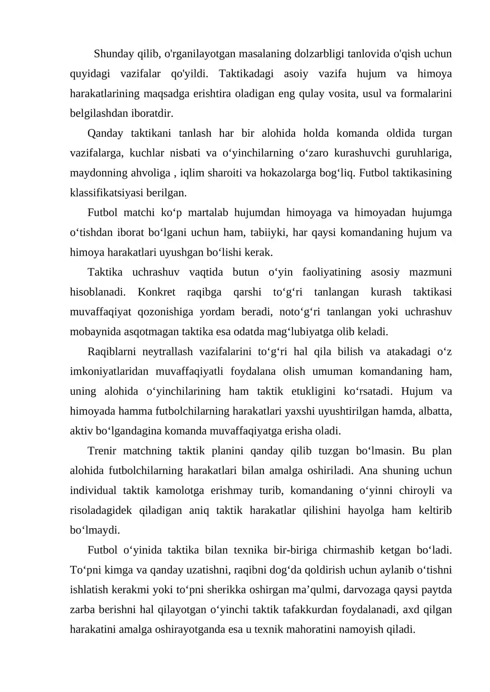 Hujum qator o'yinchilar vazifasi 4