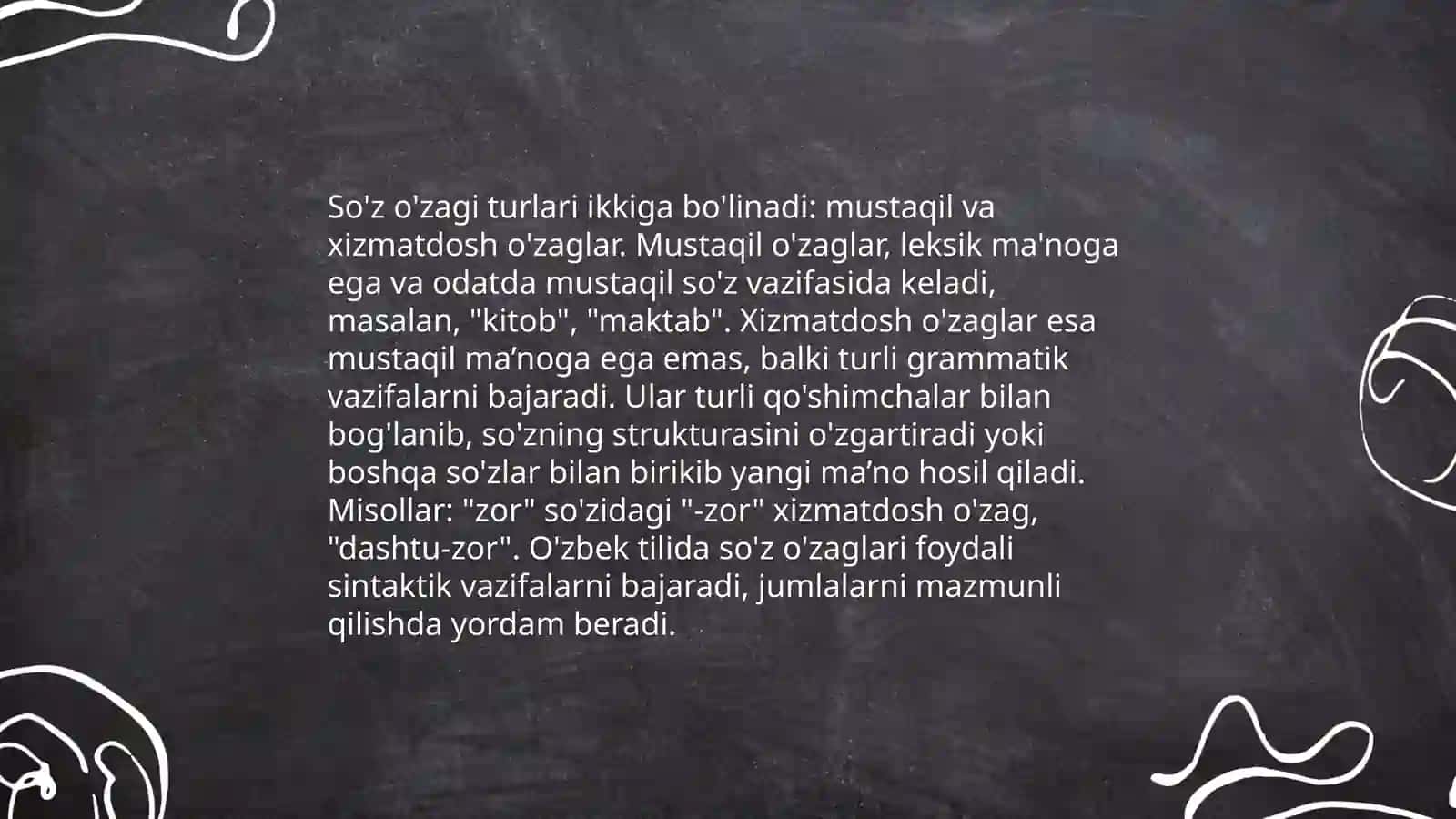 So'z o'zagi va affikslari 4