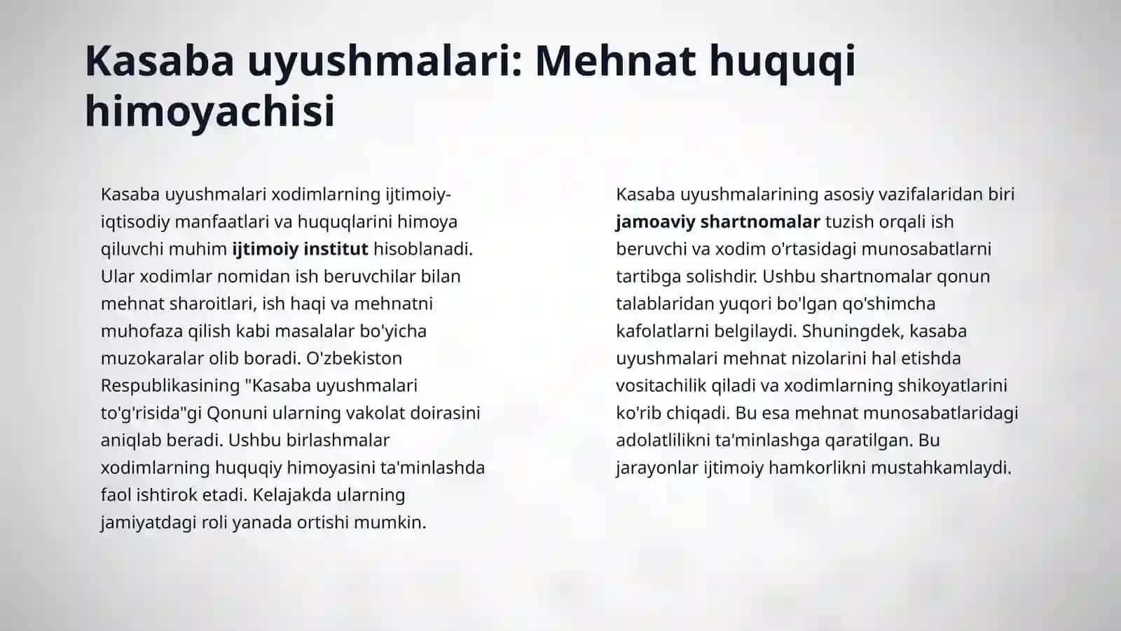 Mehnat huquqi munosabatlarida uchinchi tomon ishtiroki: kasaba uyushmalari va davlat organlari 4