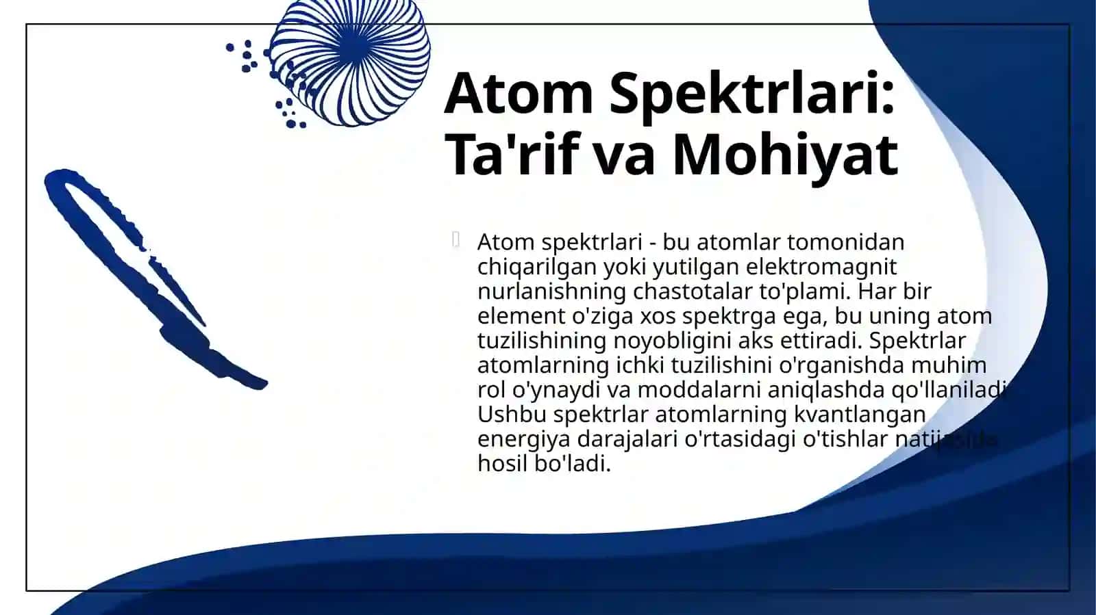 Atomning chiziqli spektrlari 4