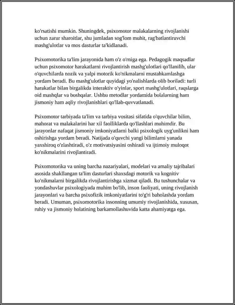 PSIXOLOGIYADA PSIXOMOTORIKA AHAMIYATI 4
