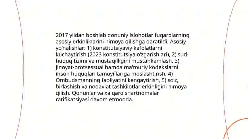 Konstitutsiyaviy kafolatlar va inson huquqlari mexanizmi Yangi O'zbekistonda 4