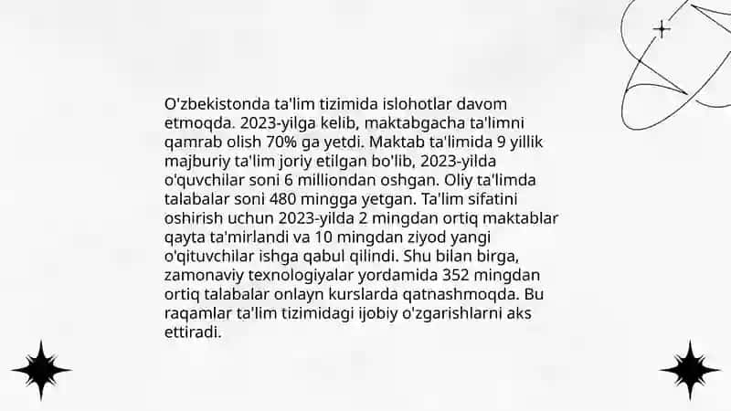 O'zbekistonda ta'lim tizimini modernizatsiya qilish va uning huquqiy, me'yoriy asoslari 4