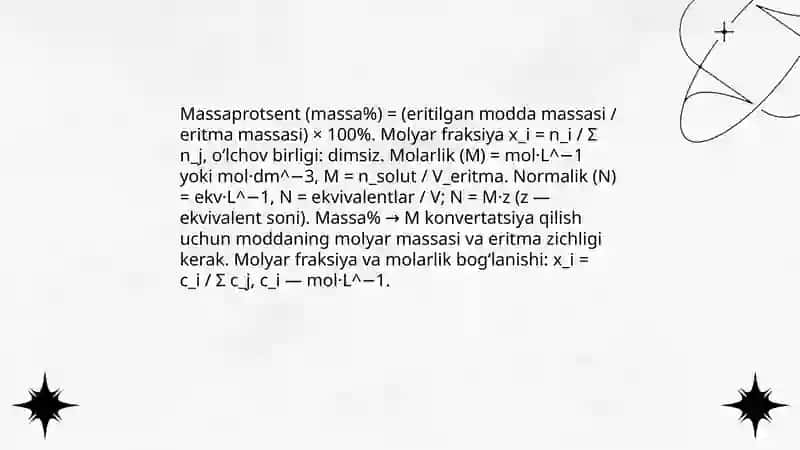 Eritmalar xossalaring nazariy asoslari 4